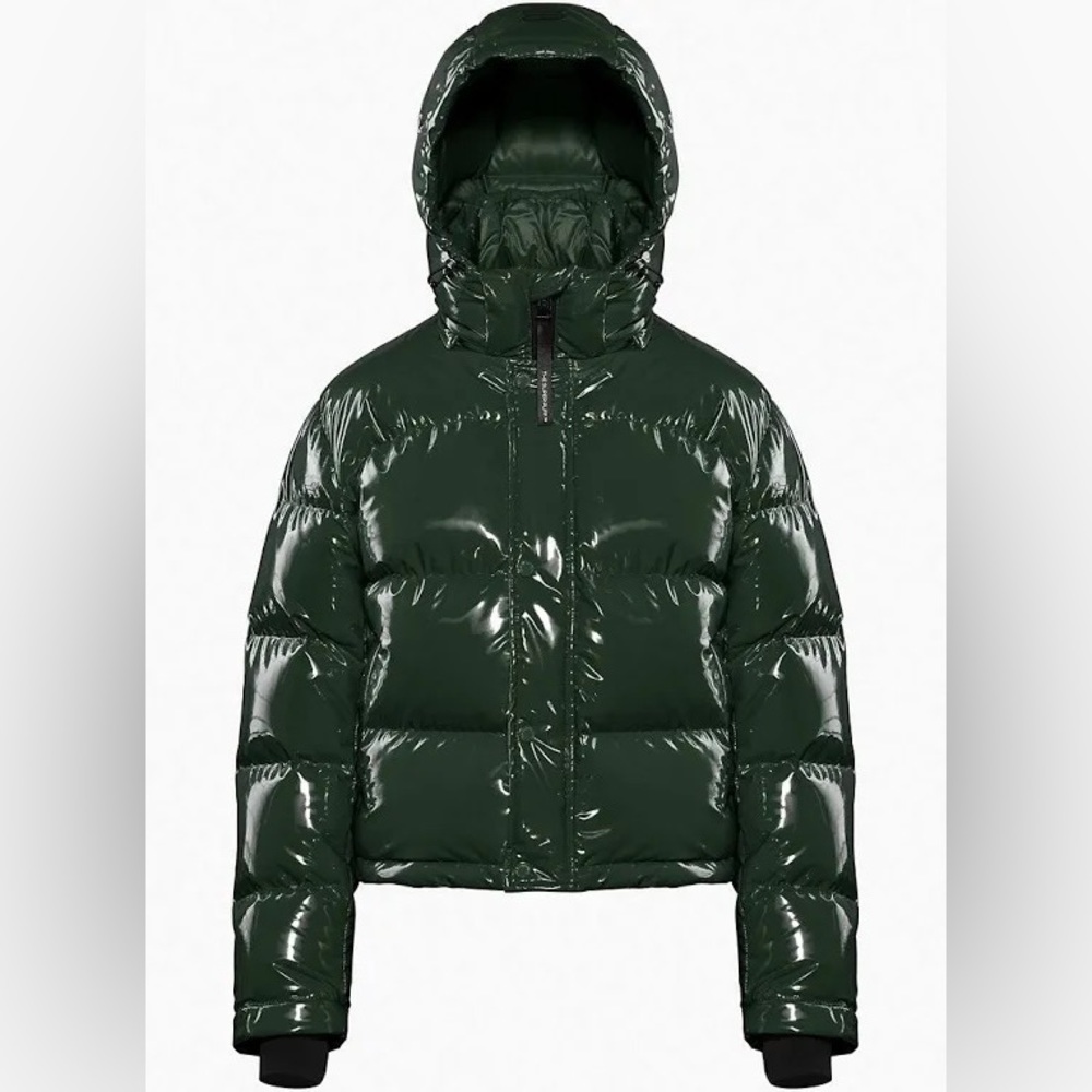 Aritzia Super Puff Shorty Jacket, dark green, small